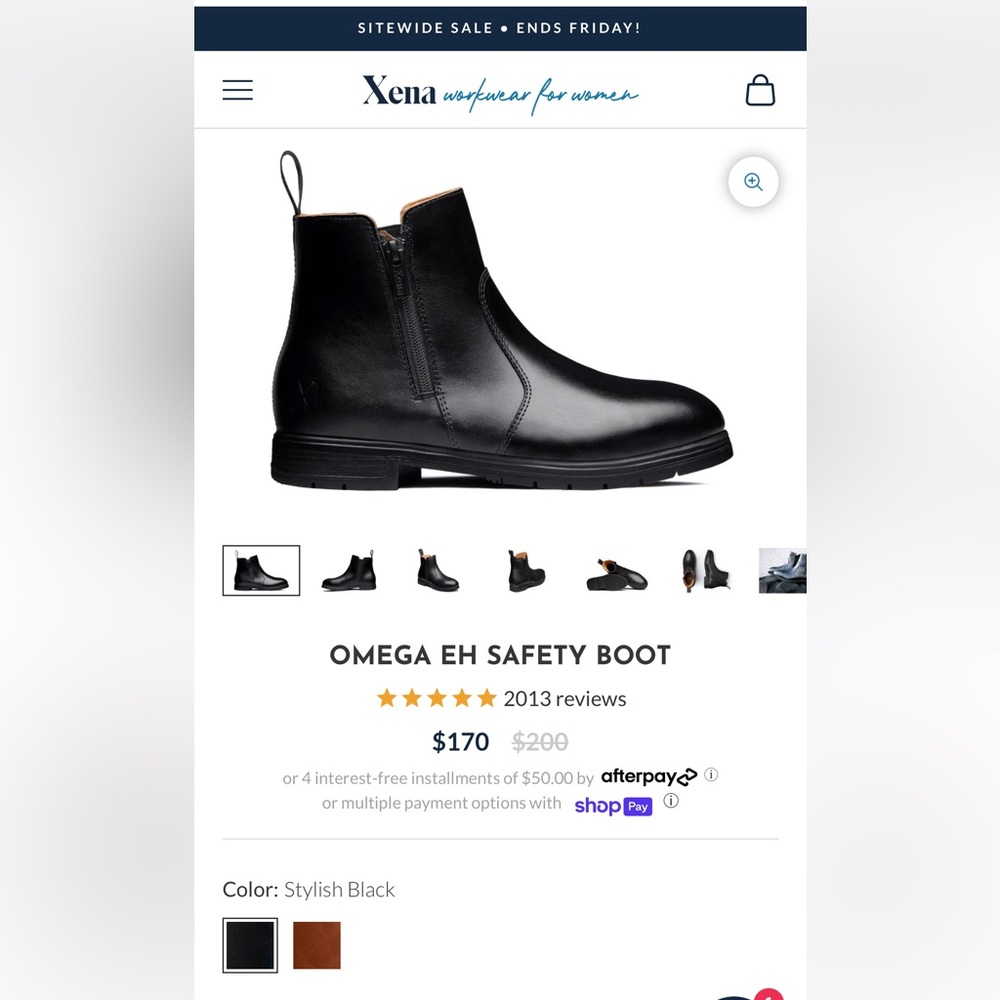 NWOT Elegant Black Leather Men's Boots